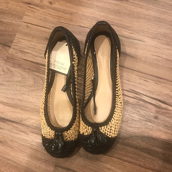 Zara Braided Raffia Flats - Picture 4 of 7